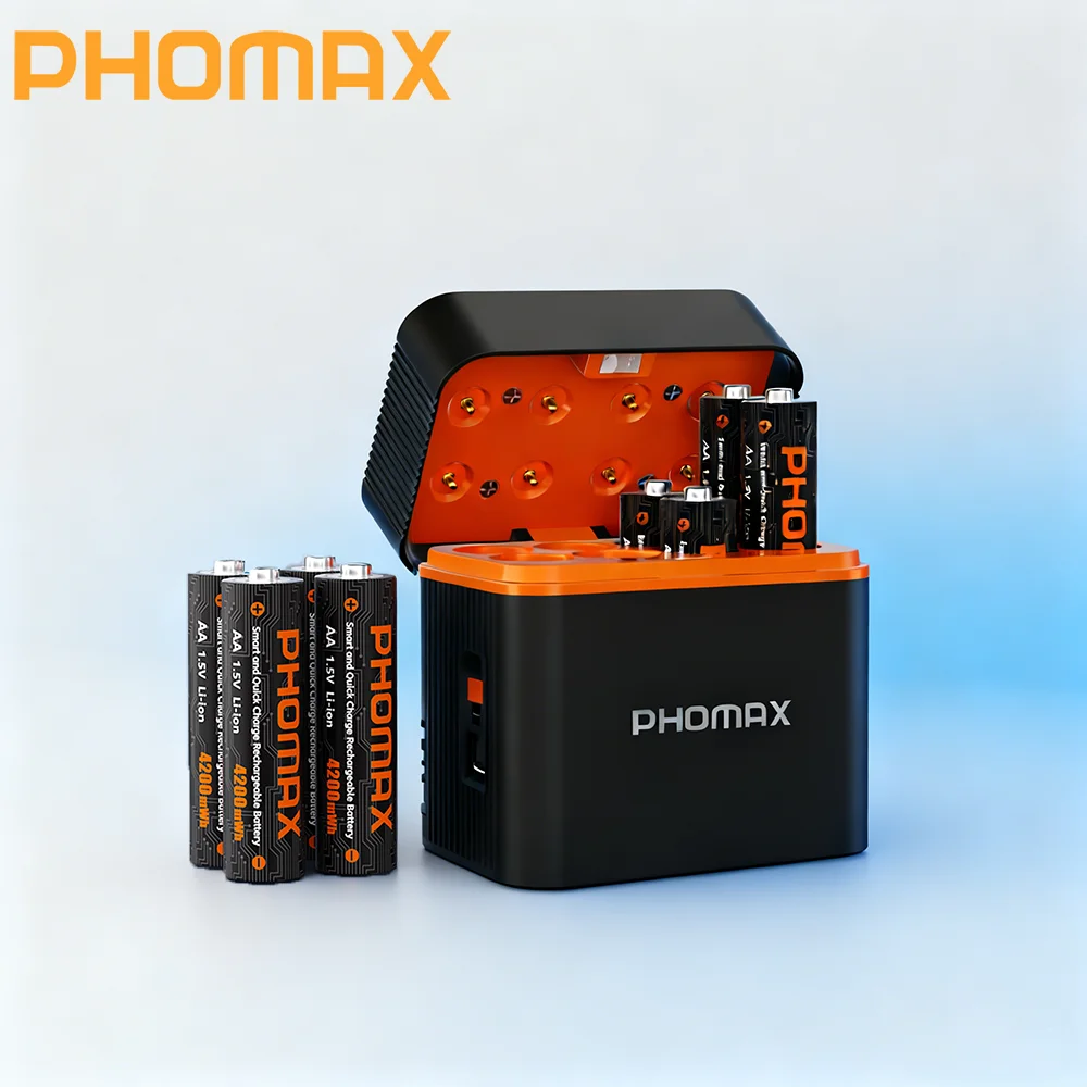 PHOMAX AA Li-ion Rechargeable Battery 4200mWh 1.5V Lithium Rechargeable Batteries Charger For Remote Control Toy Car Microphone
PHOMAX AA Li-ion Rechargeable Battery 4200mWh 1.5V Lithium Rechargeable Batteries Charger For Remote Control Toy Car Microphone
