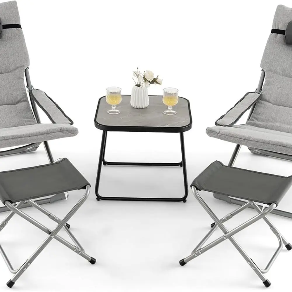 Серый складной набор стульев для патио на открытом воздухе со съемными подушками и подголовниками, портативные кресла с откидной спинкой для сада o
Серый складной набор стульев для патио на открытом воздухе со съемными подушками и подголовниками, портативные кресла с откидной спинкой для сада o