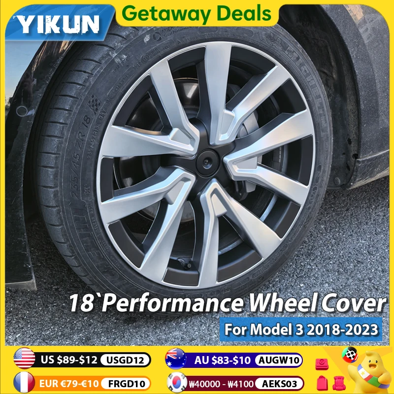 4 шт. крышка ступицы для Tesla Model 3 18-дюймовая крышка колеса, замена автомобиля, полный обод, крышка колеса, автомобильные аксессуары 2019-2023 
4 шт. крышка ступицы для Tesla Model 3 18-дюймовая крышка колеса, замена автомобиля, полный обод, крышка колеса, автомобильные аксессуары 2019-2023