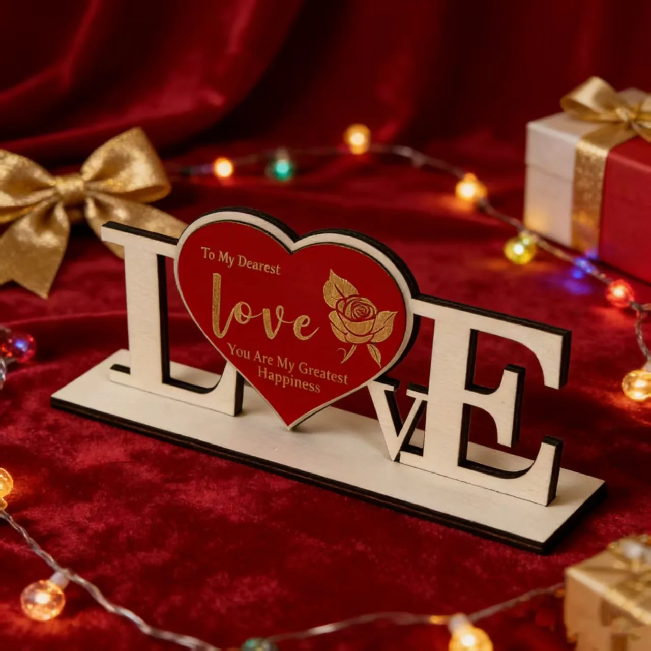 Personalized Wooden Hollowed-out Heart-shaped Letter Decorative Item Modern Simple and Warm Home Decoration Desktop Item
Personalized Wooden Hollowed-out Heart-shaped Letter Decorative Item Modern Simple and Warm Home Decoration Desktop Item