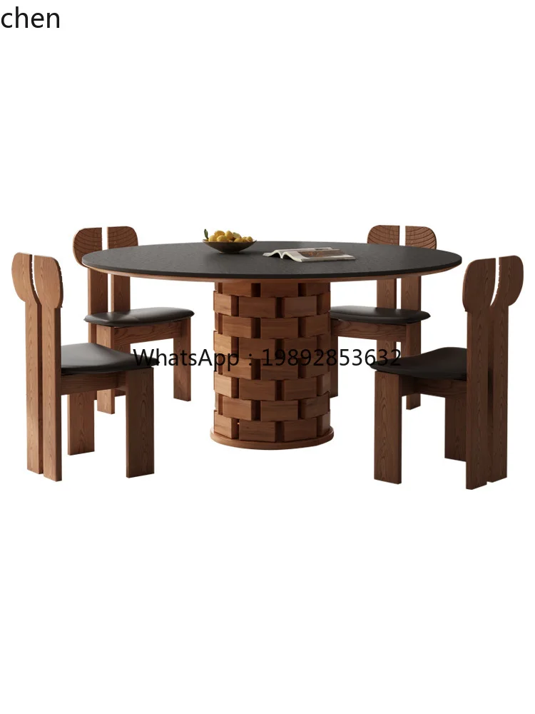 household round dining table medium antique ash wood solid wood rock slab dining table
household round dining table medium antique ash wood solid wood rock slab dining table