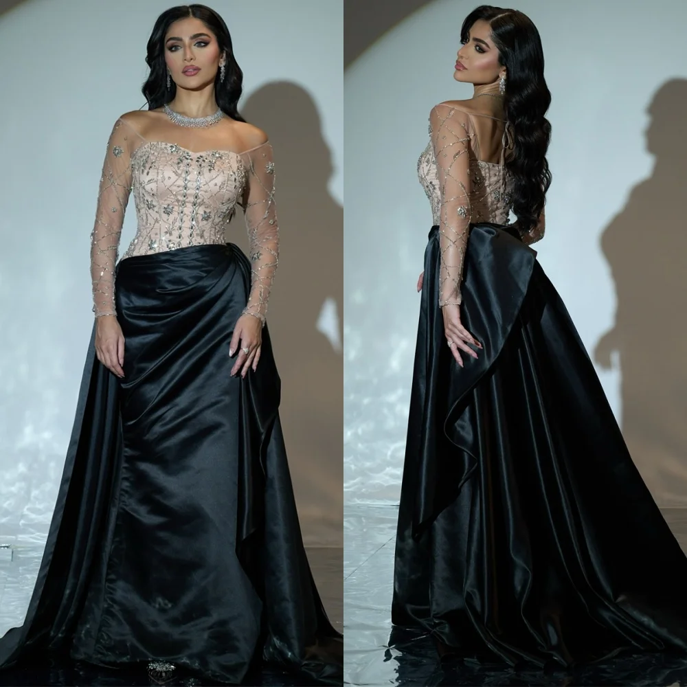 Customized Elegant Satin Evening Dresses Exquisite Strapless Long Sleeves Homecoming Dresses Fashion Court Train Prom Dress
Customized Elegant Satin Evening Dresses Exquisite Strapless Long Sleeves Homecoming Dresses Fashion Court Train Prom Dress