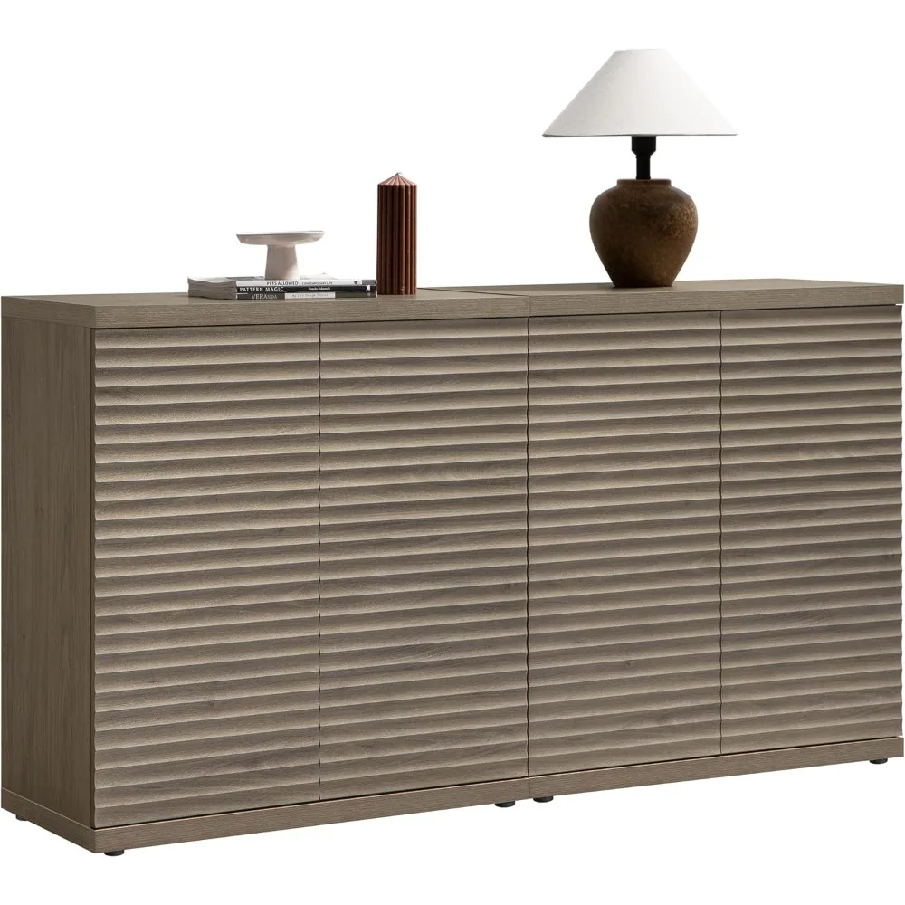 Buffet Cabinet with Storage Accent Sideboard Modern Credenza with Doors & Shelves Fluted Media Console Mid Century Coffee
Buffet Cabinet with Storage Accent Sideboard Modern Credenza with Doors & Shelves Fluted Media Console Mid Century Coffee