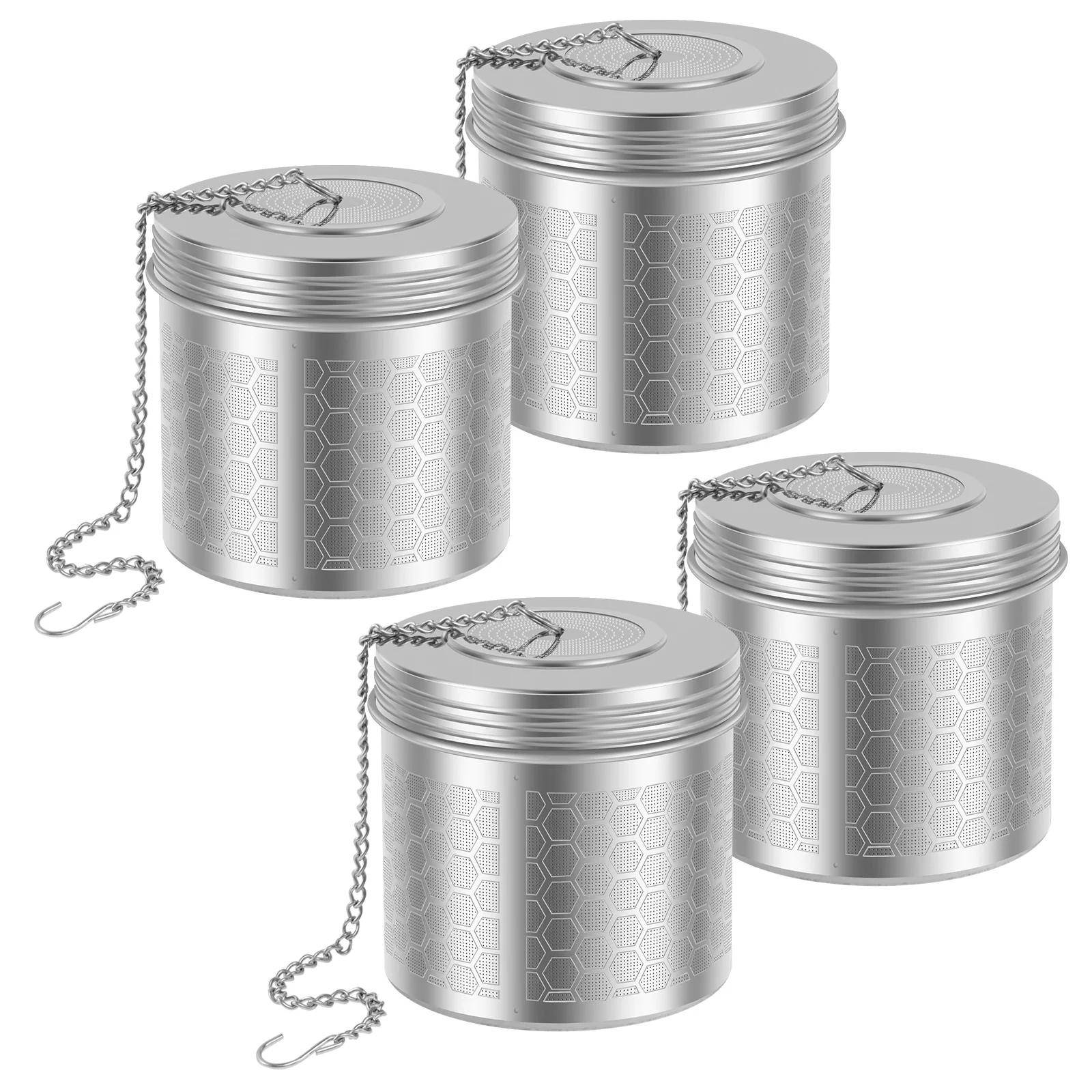 4 Pcs Fine Mesh Tea Infuser 304 Stainless Steel Tea Strainer with Extended Chain Hook for Teapot Mug Cup Spice and Seasoning
4 Pcs Fine Mesh Tea Infuser 304 Stainless Steel Tea Strainer with Extended Chain Hook for Teapot Mug Cup Spice and Seasoning