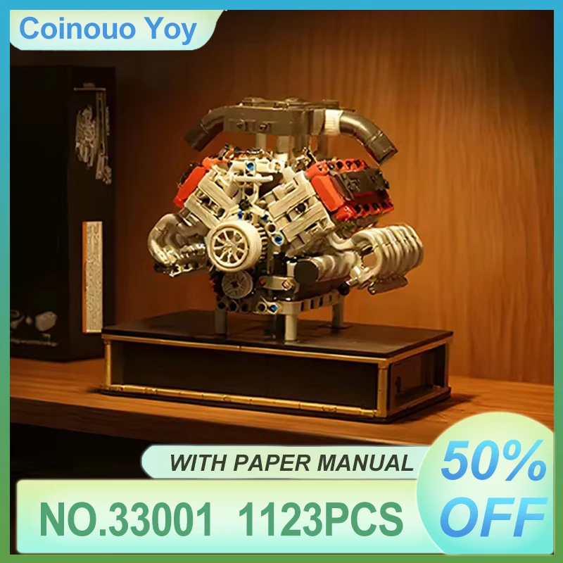 JIESTAR 33001 Высококачественный двигатель V8, строительный блок, модель машины, часть мелких частиц, техническая сборка, игрушки, рождественский подарок для детей
JIESTAR 33001 Высококачественный двигатель V8, строительный блок, модель машины, часть мелких частиц, техническая сборка, игрушки, рождественский подарок для детей