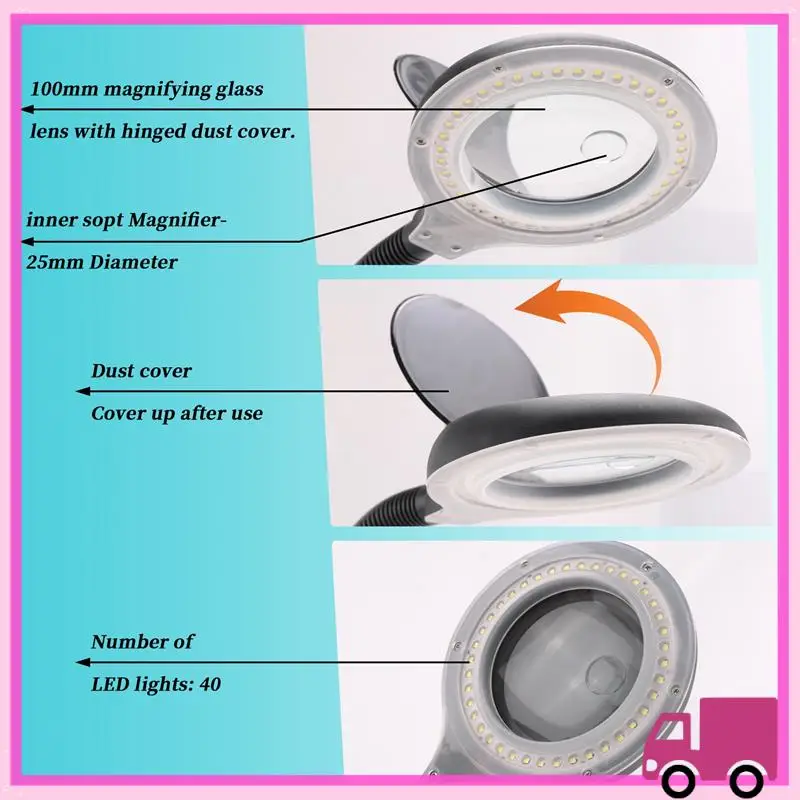 Compact LED Magnifying Lamp 5X 10X Magnifier With Light Table And Desk Lamp Floor Stand Adjustable Magnifying Magnifier Glass Fo
Compact LED Magnifying Lamp 5X 10X Magnifier With Light Table And Desk Lamp Floor Stand Adjustable Magnifying Magnifier Glass Fo