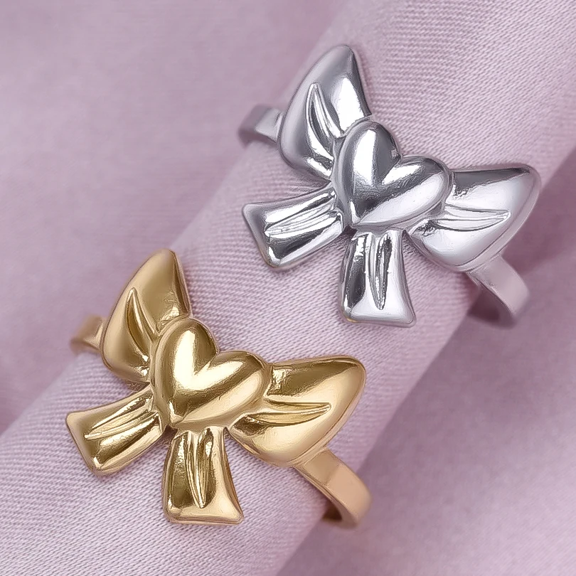 4pcs Metal Fashion Women's Beautiful Bow Ring Stainless Steel Non Fading Men Women Party Personalized Anillo Jewelry New Gift
4pcs Metal Fashion Women's Beautiful Bow Ring Stainless Steel Non Fading Men Women Party Personalized Anillo Jewelry New Gift