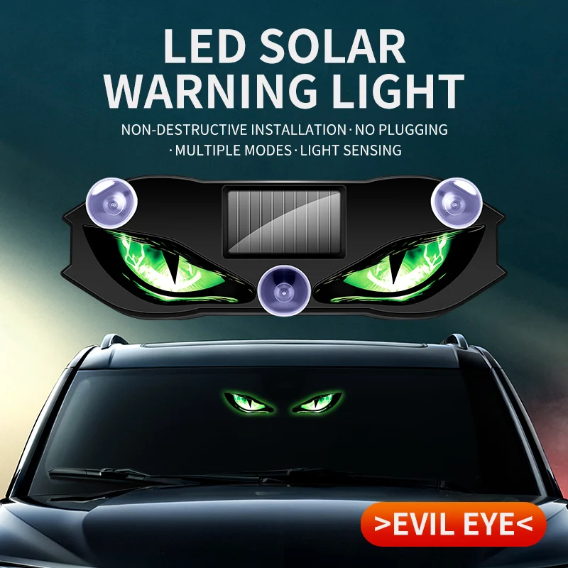 LED Dynamic Devil Eyes Solar Car Warning Light LED Flashing Anti-Rear-End Rear Window Light, Solar Powered Car Atmosphere Lamp
LED Dynamic Devil Eyes Solar Car Warning Light LED Flashing Anti-Rear-End Rear Window Light, Solar Powered Car Atmosphere Lamp