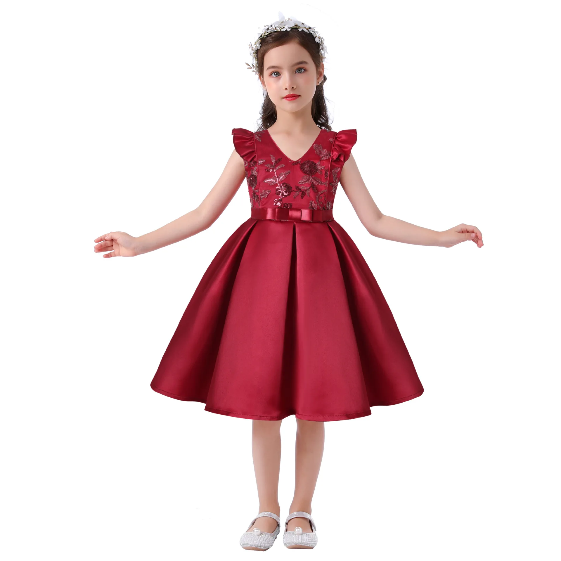 New Sleeve Children's Skirt European and American Girls' Dress Children's Sequin Festival Gala Princess
New Sleeve Children's Skirt European and American Girls' Dress Children's Sequin Festival Gala Princess