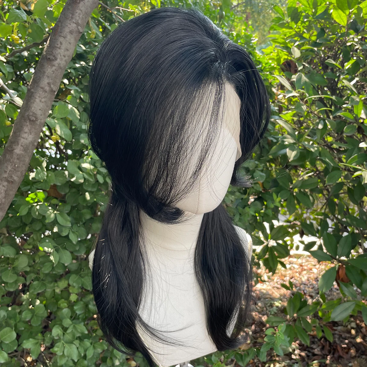 #1 Jet Black Shoulder Length Mullet Cosplay Wigs for Women Synthetic Lace Front Wigs 13x4 Half Hand Tied Glueless 150 Density
#1 Jet Black Shoulder Length Mullet Cosplay Wigs for Women Synthetic Lace Front Wigs 13x4 Half Hand Tied Glueless 150 Density