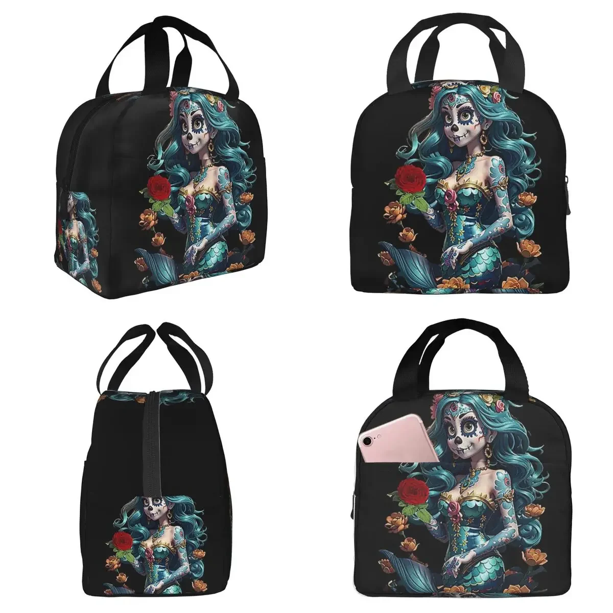 Mexican Catrina Girl Day Of The Dead Insulated Lunch Bag for Women Office Cooler Thermal Food Box Tote Portable Lunch Boxes
Mexican Catrina Girl Day Of The Dead Insulated Lunch Bag for Women Office Cooler Thermal Food Box Tote Portable Lunch Boxes