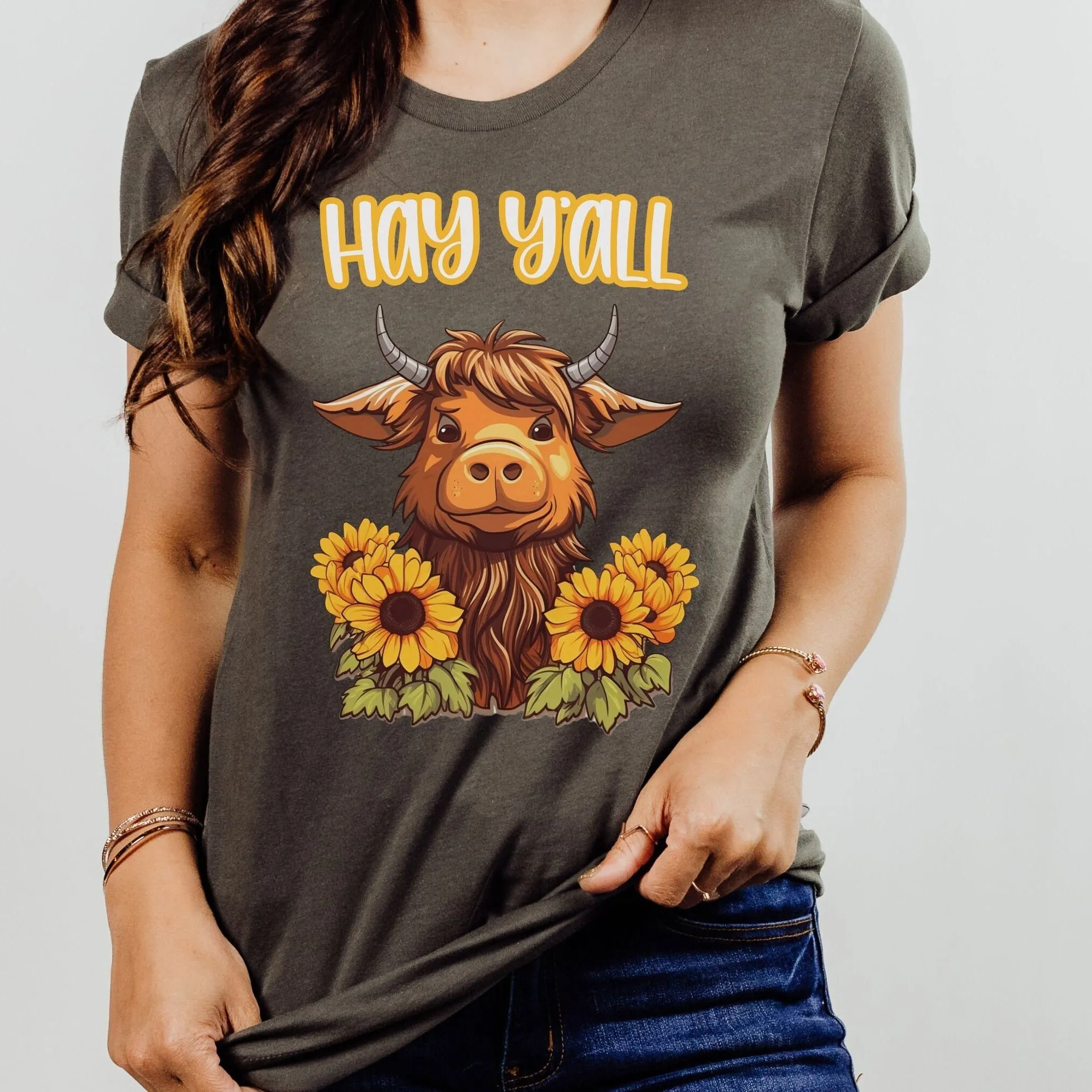 Футболка Hay Y'All Highland Cow, женская футболка с подсолнухом, фермерский каламбур, топ с цветочным принтом крупного рогатого скота
Футболка Hay Y'All Highland Cow, женская футболка с подсолнухом, фермерский каламбур, топ с цветочным принтом крупного рогатого скота