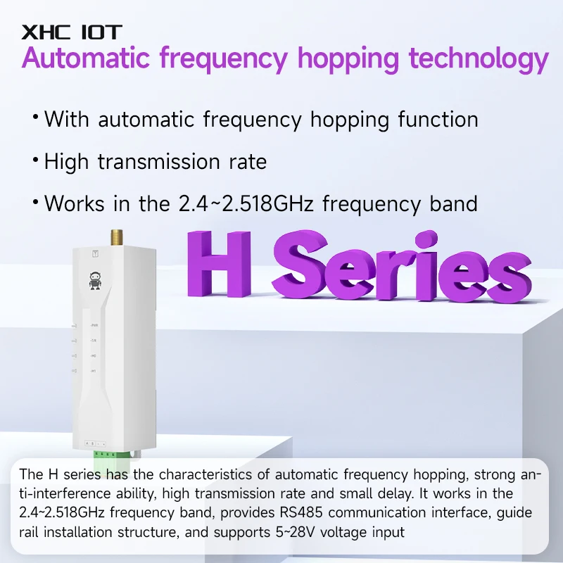 Automatic Frequency Hopping Wireless Radio XHCIOT EWD95M-2G4H27(485) Packet Loss Retransmission Anti-Jamming Modbus Protocol
Automatic Frequency Hopping Wireless Radio XHCIOT EWD95M-2G4H27(485) Packet Loss Retransmission Anti-Jamming Modbus Protocol