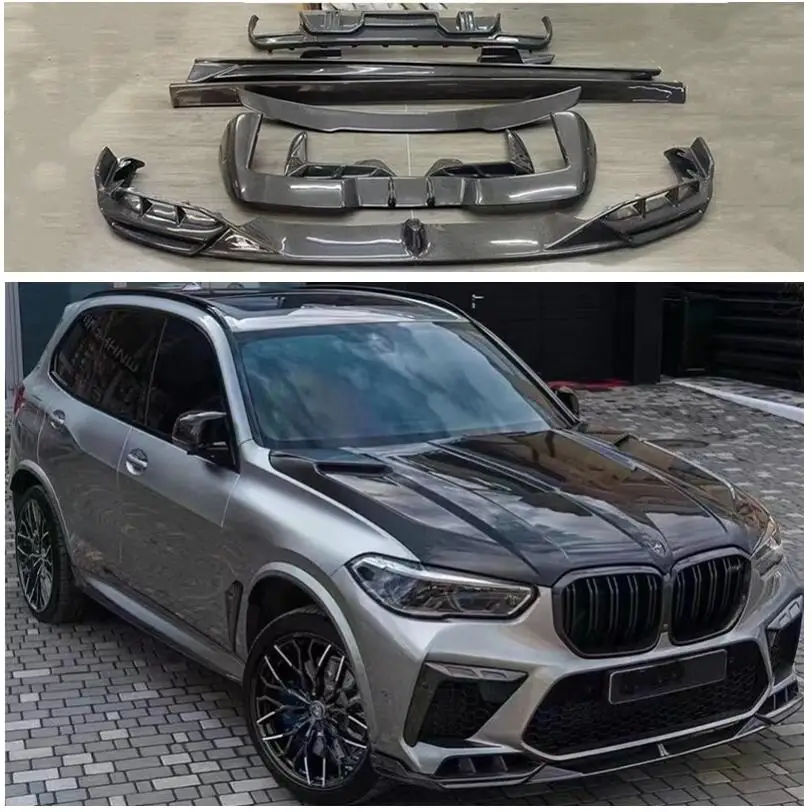 Комплект юбки из углеродного волокна для BMW X5M F95 2019-2023, передний бампер, губа, задний диффузор, боковая юбка, спойлер, модификация
Комплект юбки из углеродного волокна для BMW X5M F95 2019-2023, передний бампер, губа, задний диффузор, боковая юбка, спойлер, модификация