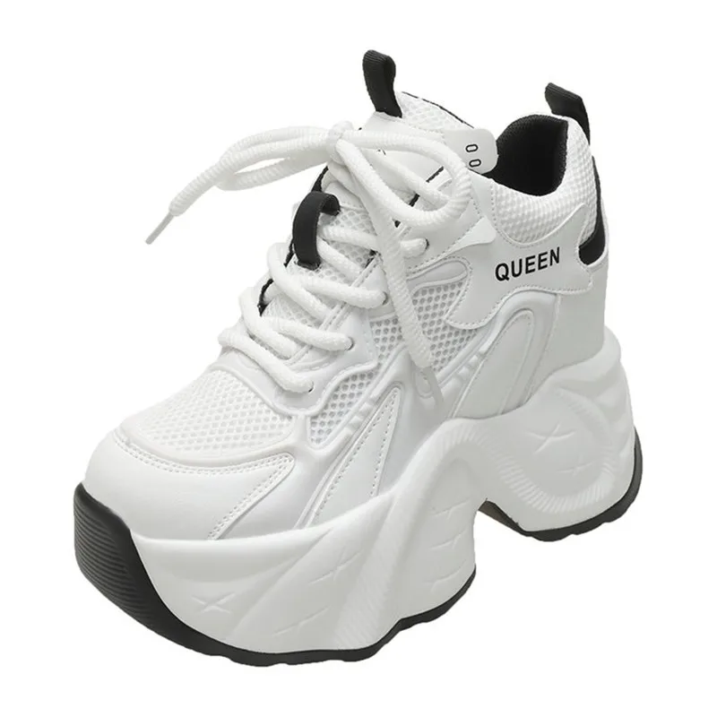 10CM Hidden Heels Chunky Sneakers Women Breathable Lace Up High Platform Shoes Woman 2026 Autumn Non-Slip Thick Bottom Sneakers
10CM Hidden Heels Chunky Sneakers Women Breathable Lace Up High Platform Shoes Woman 2026 Autumn Non-Slip Thick Bottom Sneakers