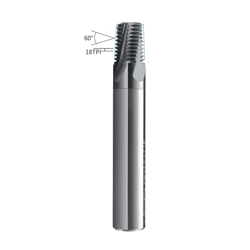 CNC 60° Machine Solid Carbide Tungsten Steel Full Thread Milling Cutter NPT 1/16 1/8 1/4 3/8 1/2 For Stainless Steel Superalloy
CNC 60° Machine Solid Carbide Tungsten Steel Full Thread Milling Cutter NPT 1/16 1/8 1/4 3/8 1/2 For Stainless Steel Superalloy