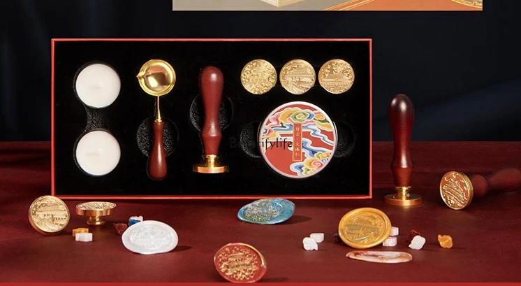 Forbidden City Building Sealing Wax Seal Set Tools Full Set of Seal Head Wax Tablets Birthday Gift
Forbidden City Building Sealing Wax Seal Set Tools Full Set of Seal Head Wax Tablets Birthday Gift