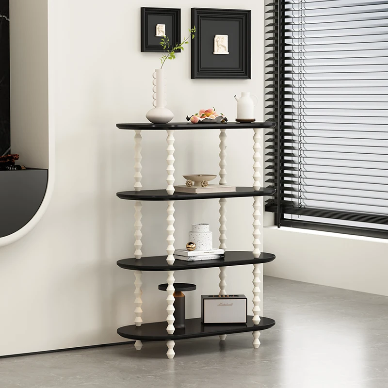 Medieval black and white shelves, multi-layer storage shelves, bookshelves, living room solid wood display shelves
Medieval black and white shelves, multi-layer storage shelves, bookshelves, living room solid wood display shelves
