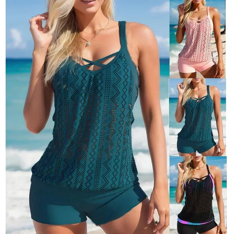 Women's Beachwear Backless Women's Hollow Out Tankini Two Piece Bikini Set Swimsuit S-6XL
Women's Beachwear Backless Women's Hollow Out Tankini Two Piece Bikini Set Swimsuit S-6XL