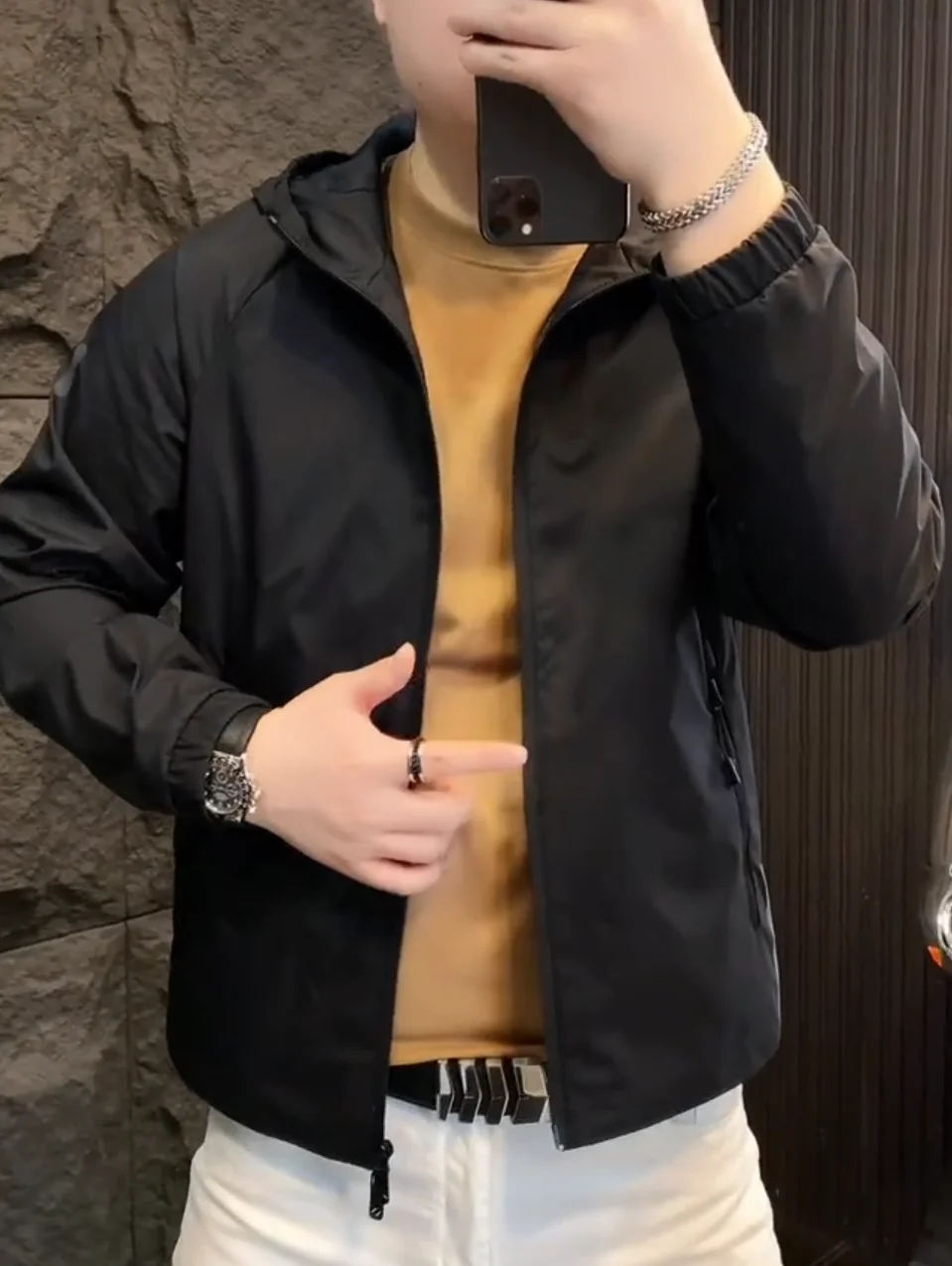 New Spring Autumn Men's Hooded Jaet Casual Versatile Faionable Comfortable Luxury High-End Sensation All-Match Sli
New Spring Autumn Men's Hooded Jaet Casual Versatile Faionable Comfortable Luxury High-End Sensation All-Match Sli