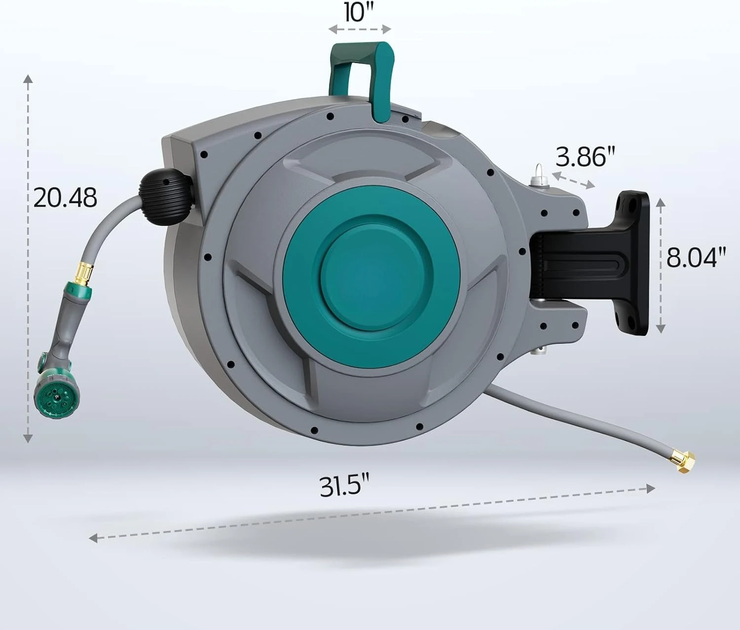 Retractable Hose Reel, 5/8 "x 100 ft Retractable Garden Hose, Wall Mounted Hose, Water Hose
Retractable Hose Reel, 5/8 "x 100 ft Retractable Garden Hose, Wall Mounted Hose, Water Hose