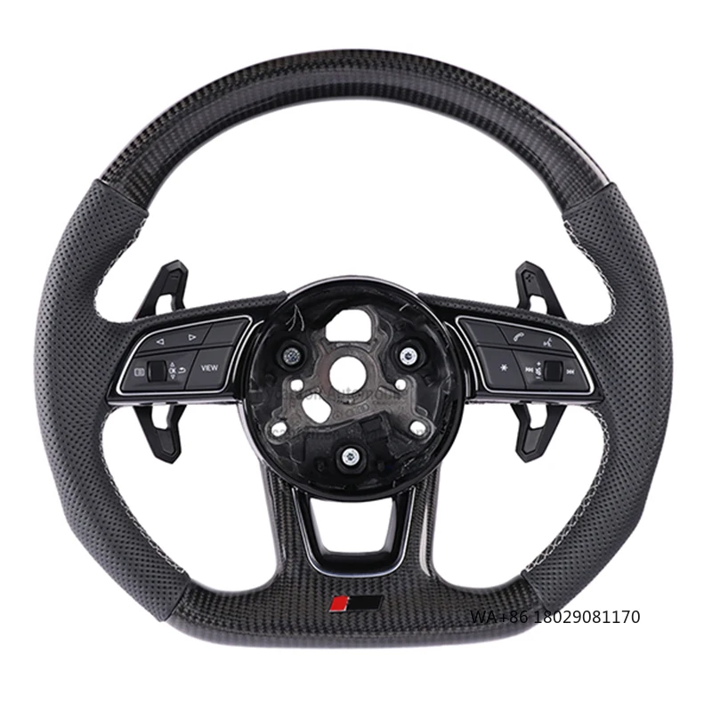 Перфорированный кожаный руль из углеродного волокна по индивидуальному заказу для Audi A3 A4 A7 A7L A8 Q5 Q7 B9 Рулевое колесо
Перфорированный кожаный руль из углеродного волокна по индивидуальному заказу для Audi A3 A4 A7 A7L A8 Q5 Q7 B9 Рулевое колесо