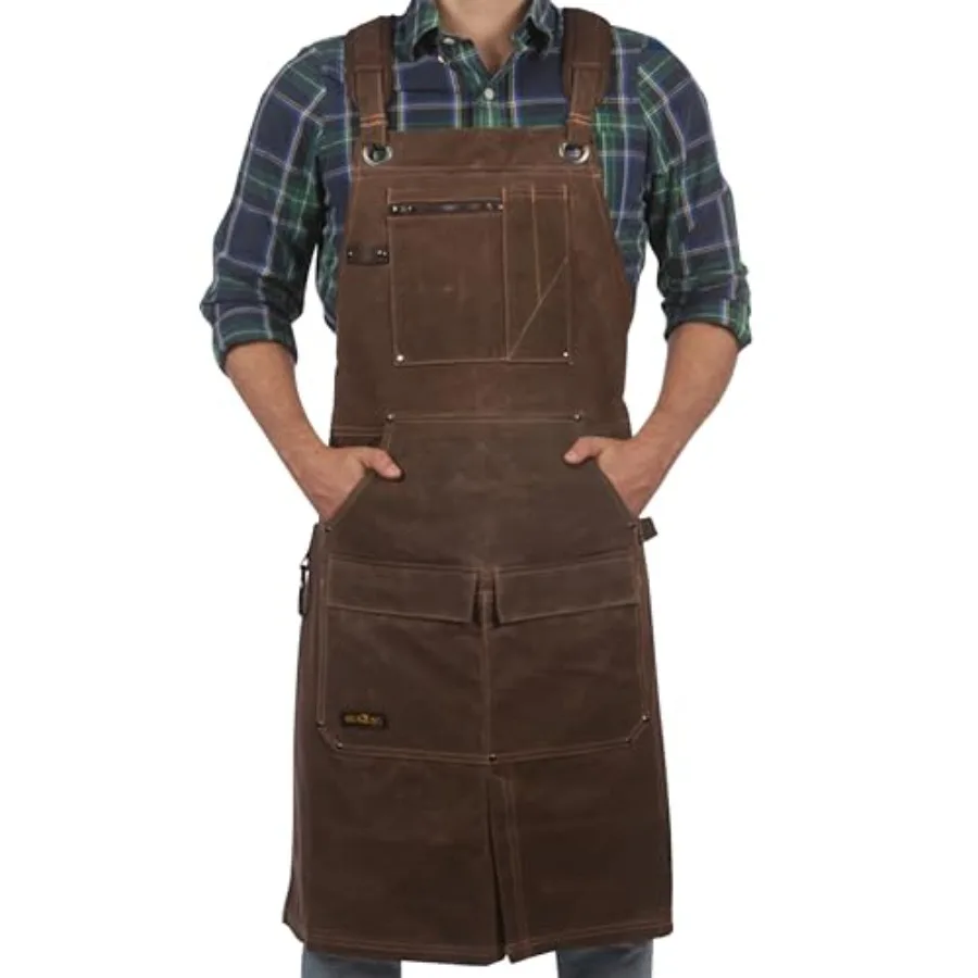 ecoZen 16oz Waxed Canvas Work Apron with Pockets - Waterproof, Fully Adjustable to Comfortably Fit Men and Women, 27 x 34 Inch,
ecoZen 16oz Waxed Canvas Work Apron with Pockets - Waterproof, Fully Adjustable to Comfortably Fit Men and Women, 27 x 34 Inch,