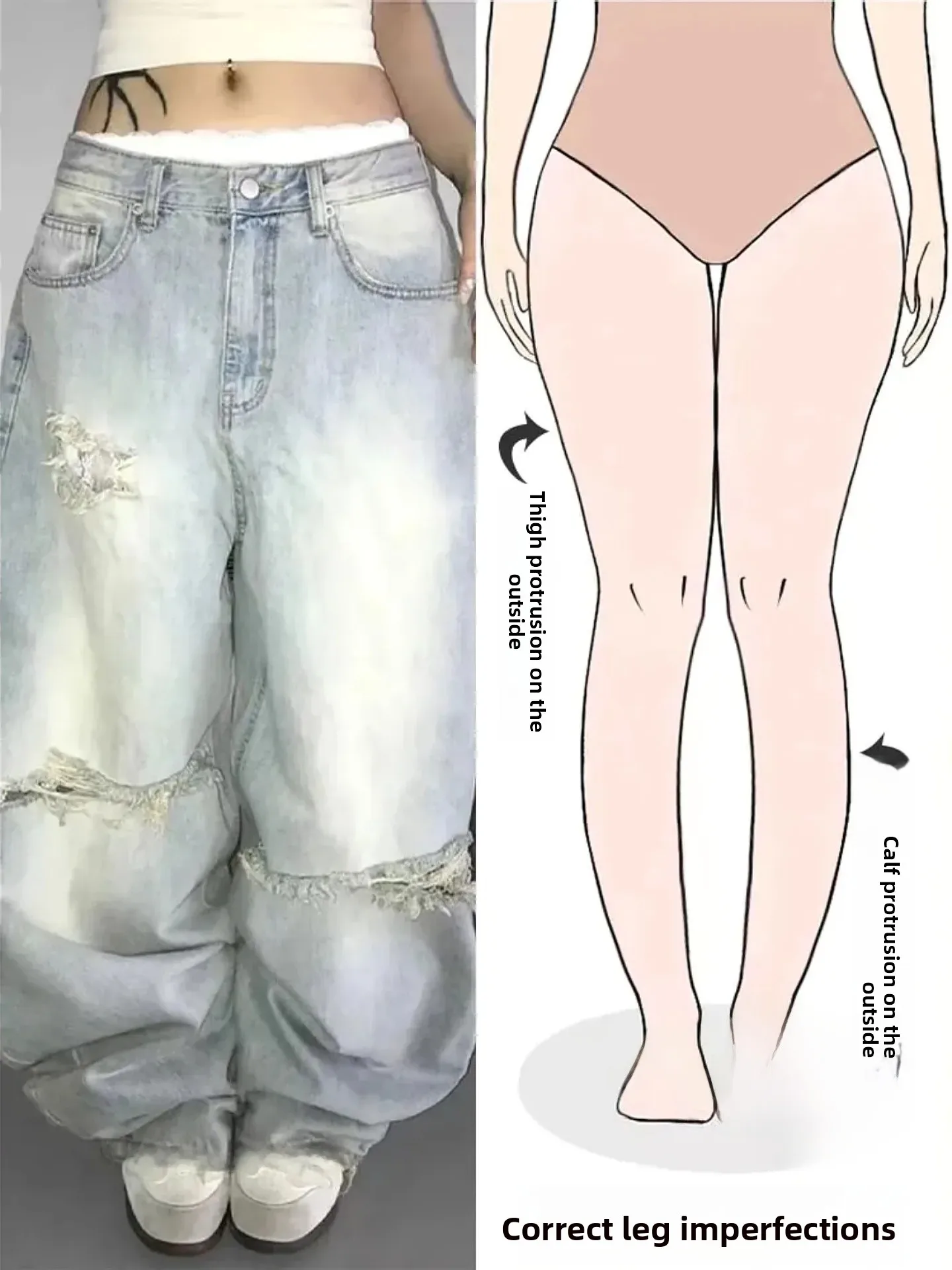Retro Style Distressed Wide Leg Jeans Women's Summer New Loose Slimming Long Pants Pear Shape Body Fit Straight Tube Trousers
Retro Style Distressed Wide Leg Jeans Women's Summer New Loose Slimming Long Pants Pear Shape Body Fit Straight Tube Trousers