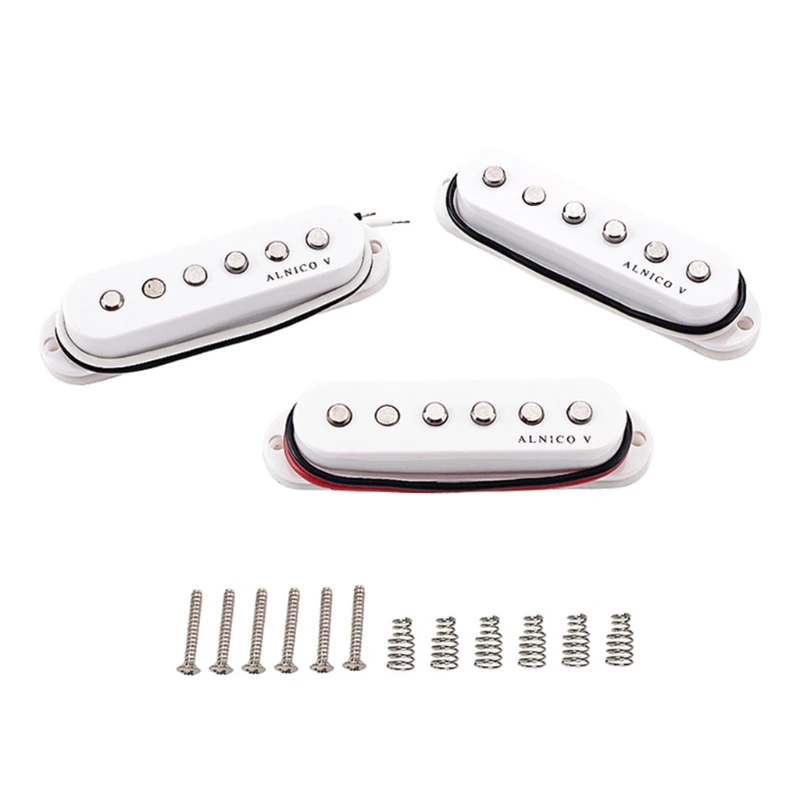 White Electric Guitar Pickup Replacement Neck Middle Bridge Single Coil Pickups Compatible Electric Guitar Parts Set
White Electric Guitar Pickup Replacement Neck Middle Bridge Single Coil Pickups Compatible Electric Guitar Parts Set