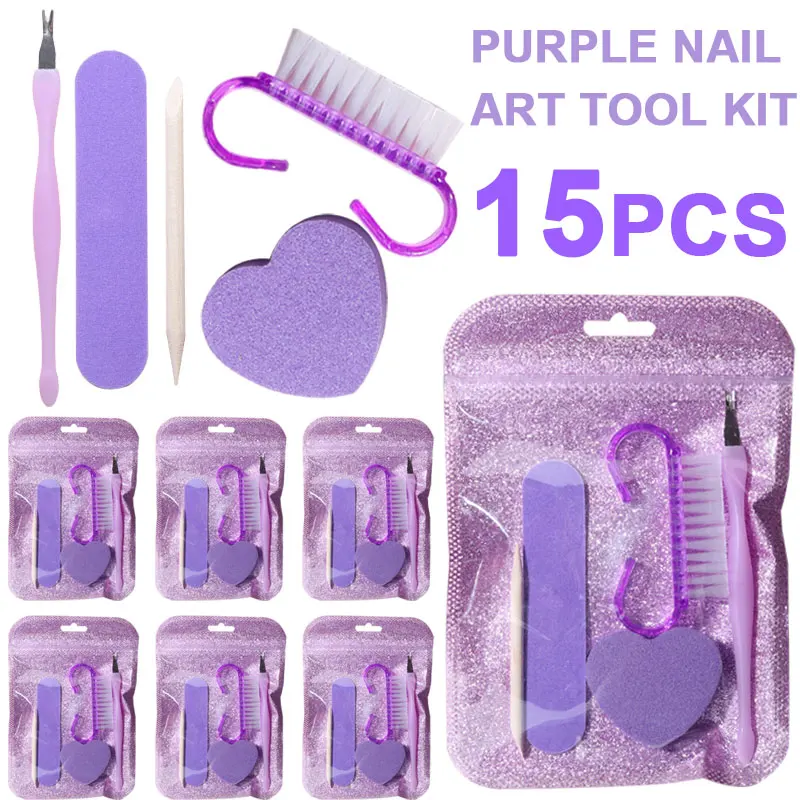 15PCS(3packs ) Nail Tools Kit Portable Nail File Buffer Sanding Polishing Blocks Dust Brush Sponge Pedicure Tools Foot care suit
15PCS(3packs ) Nail Tools Kit Portable Nail File Buffer Sanding Polishing Blocks Dust Brush Sponge Pedicure Tools Foot care suit