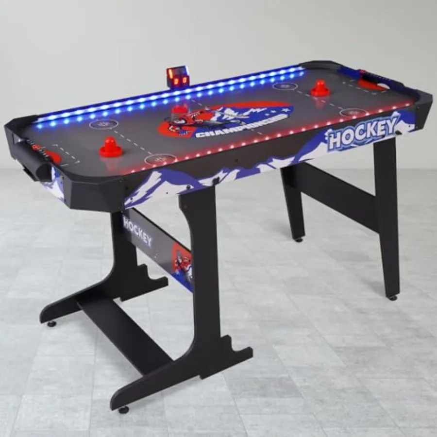 57" LED Air Hockey Table Light-Up Foldable Arcade Style Air Hockey Game Set w/Electronic Scoring in Line Power Switch Powerful
57" LED Air Hockey Table Light-Up Foldable Arcade Style Air Hockey Game Set w/Electronic Scoring in Line Power Switch Powerful