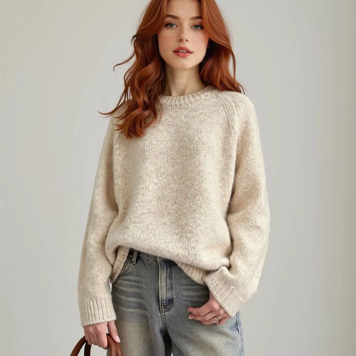 Свободный вязаный свитер, женский повседневный свитер из полиэфирного волокна, длинный све, теплый осенне-зимний свитер, Новое поступление
Свободный вязаный свитер, женский повседневный свитер из полиэфирного волокна, длинный све, теплый осенне-зимний свитер, Новое поступление