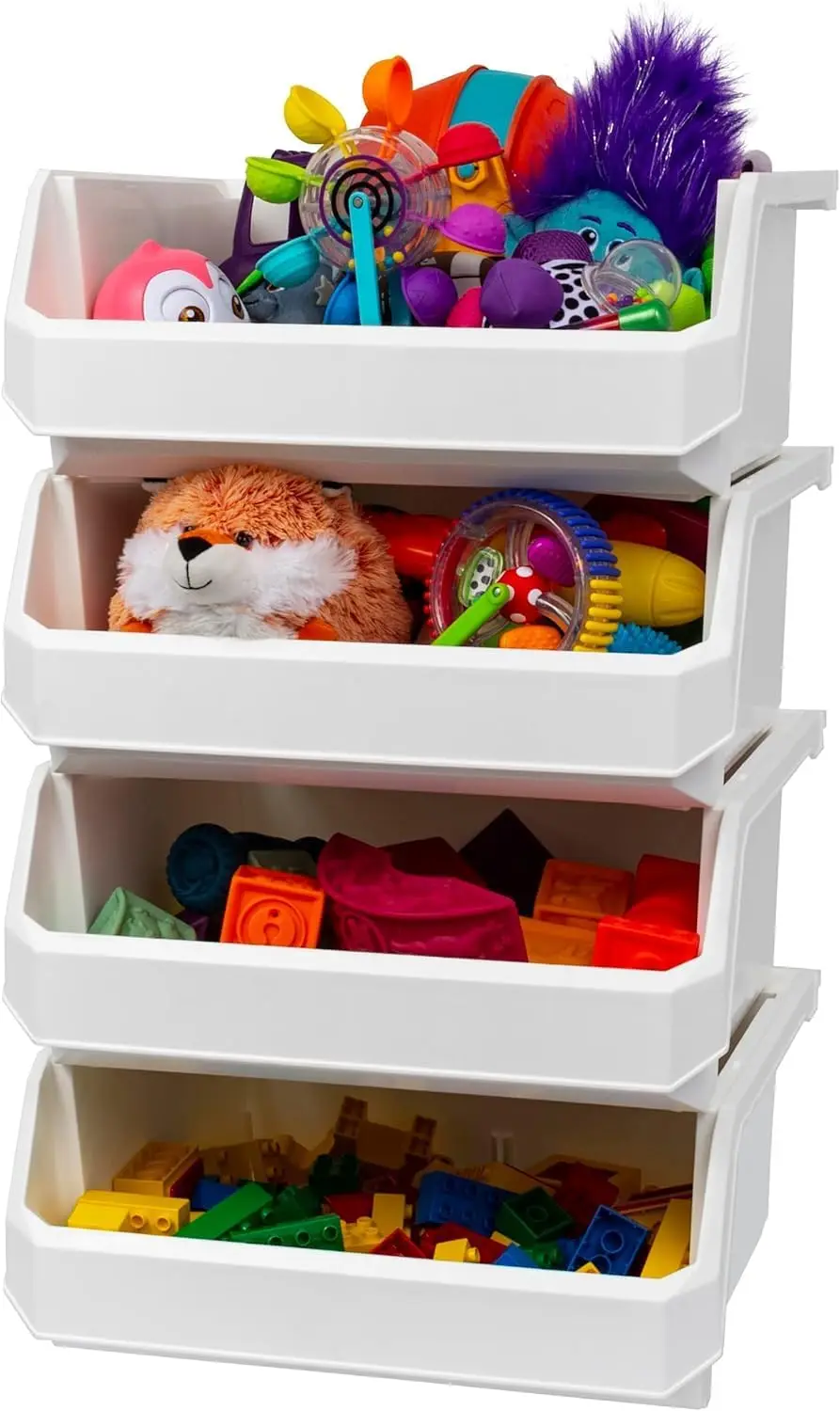 Extra Large Stackable Storage Bins, 4-Pack, 14.8x16.5x7 in, White, for Closet, Kitchen, Garage
Extra Large Stackable Storage Bins, 4-Pack, 14.8x16.5x7 in, White, for Closet, Kitchen, Garage