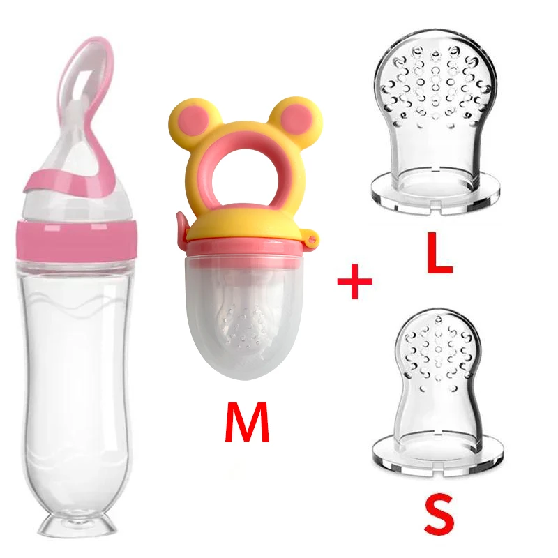 Squeezing Feeding Bottle Cup Silicone Newborn Baby Pacifier Training Rice Spoon Infant Cereal Food Supplement Feeder Tableware
Squeezing Feeding Bottle Cup Silicone Newborn Baby Pacifier Training Rice Spoon Infant Cereal Food Supplement Feeder Tableware