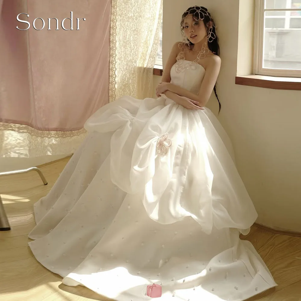 Sondr Customized Luxury Wedding Dresses with Flowers and Pearls Princess A Line Japanese Wedding Party Gown for Bride 2026
Sondr Customized Luxury Wedding Dresses with Flowers and Pearls Princess A Line Japanese Wedding Party Gown for Bride 2026