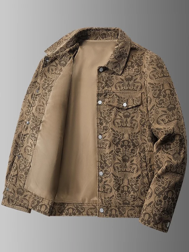 New Chinese Sle Men's Jaet 2024 Spring Autumn Flip Collar Velour Gold Emed Wind Printed Multiple kets Faionable ...
New Chinese Sle Men's Jaet 2024 Spring Autumn Flip Collar Velour Gold Emed Wind Printed Multiple kets Faionable ...