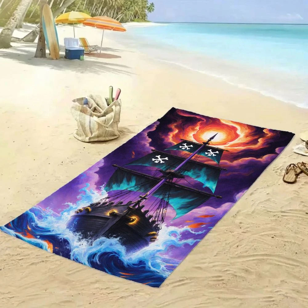 Adventure Pirate Ship Beach Towel 1Pc Microfiber Waterproof Sandproof 2D Flat Printed Summer Holiday Pool Sun Towel
Adventure Pirate Ship Beach Towel 1Pc Microfiber Waterproof Sandproof 2D Flat Printed Summer Holiday Pool Sun Towel