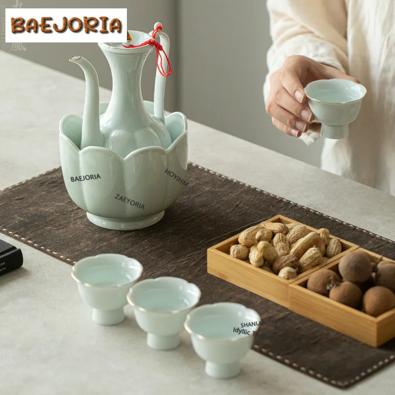 380ml Chinese-style Wine Warmer Retro Imitation Song Household Liquor Decanter Warming Vessel For Wine High-end Ceramic Wine Set
380ml Chinese-style Wine Warmer Retro Imitation Song Household Liquor Decanter Warming Vessel For Wine High-end Ceramic Wine Set