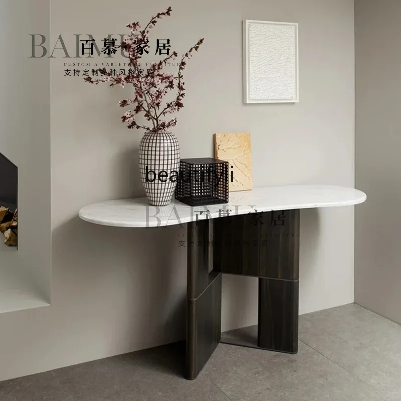 ss8350 Italian light luxury high-end hotel corridor marble entrance table modern simple creative solid wood entrance table
ss8350 Italian light luxury high-end hotel corridor marble entrance table modern simple creative solid wood entrance table