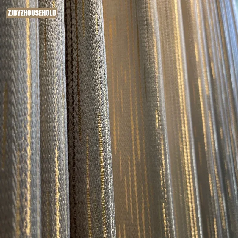 Nordic Living Room Curtains Modern Minimalist Gold Thread Jacquard Gold Light Luxury Champagne High Precision Blackout Curtain
Nordic Living Room Curtains Modern Minimalist Gold Thread Jacquard Gold Light Luxury Champagne High Precision Blackout Curtain