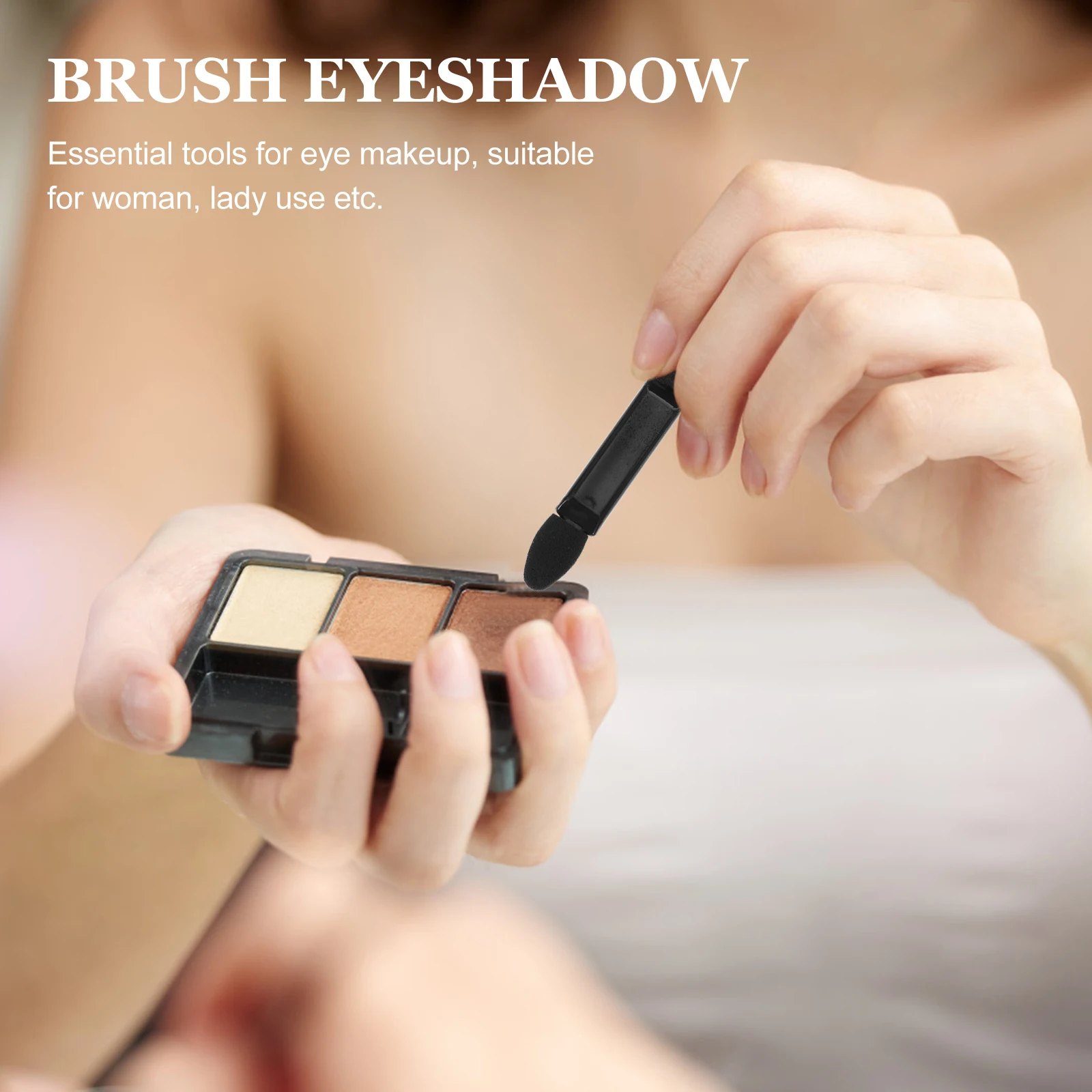 100pcs Eyeshadow Brushes Makeup Sponges Lightweight Portable Travel Daily Use Blending Tools Black Mini Stick Applicator Women
100pcs Eyeshadow Brushes Makeup Sponges Lightweight Portable Travel Daily Use Blending Tools Black Mini Stick Applicator Women