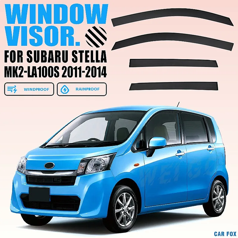 For Subaru Stella 2011-2014 Car Window Visor Rain Sun Shade Windshield Side Deflector Auto Accessories
For Subaru Stella 2011-2014 Car Window Visor Rain Sun Shade Windshield Side Deflector Auto Accessories