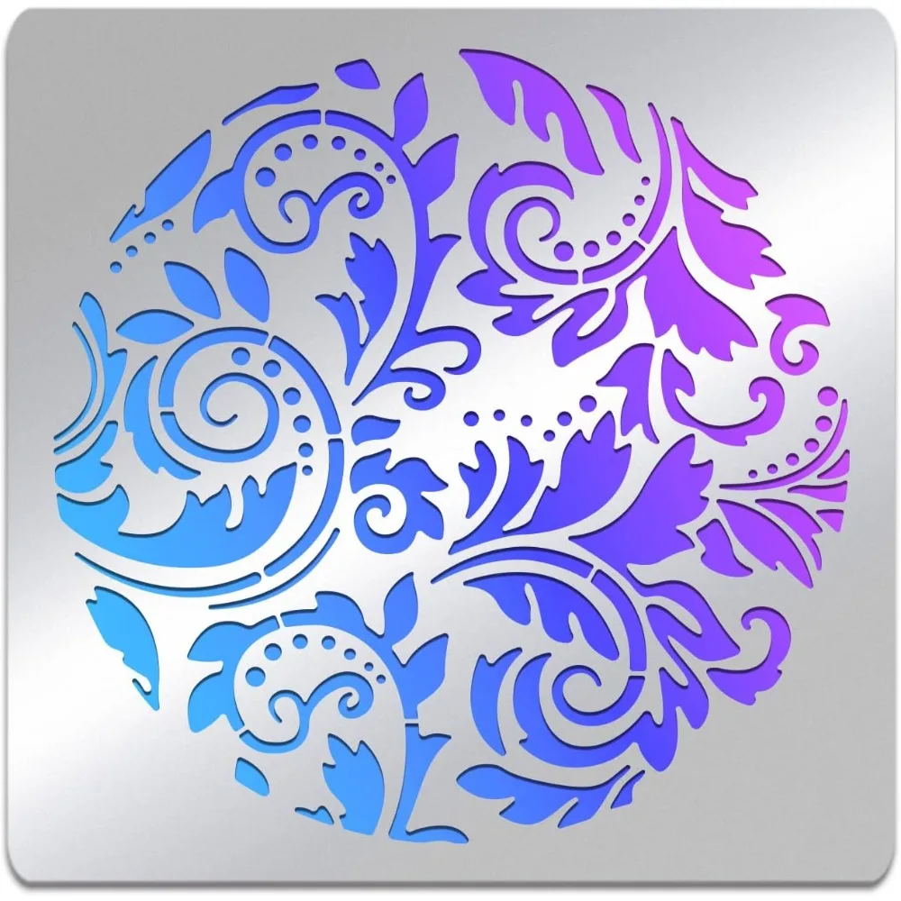Floral Pattern Stainless Steel Stencil Templates 6x6inch Reusable Drawing Journal Stencil for Painting on Wood Furniture Crafts
Floral Pattern Stainless Steel Stencil Templates 6x6inch Reusable Drawing Journal Stencil for Painting on Wood Furniture Crafts