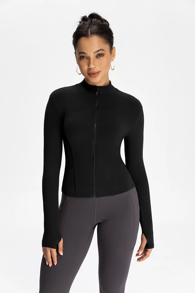 Women's Yoga Sportswear Short Fit Slimming Stand Collar Sensation Fitness Long Sleeve Top Breathable Sportswear Outerwear
Women's Yoga Sportswear Short Fit Slimming Stand Collar Sensation Fitness Long Sleeve Top Breathable Sportswear Outerwear