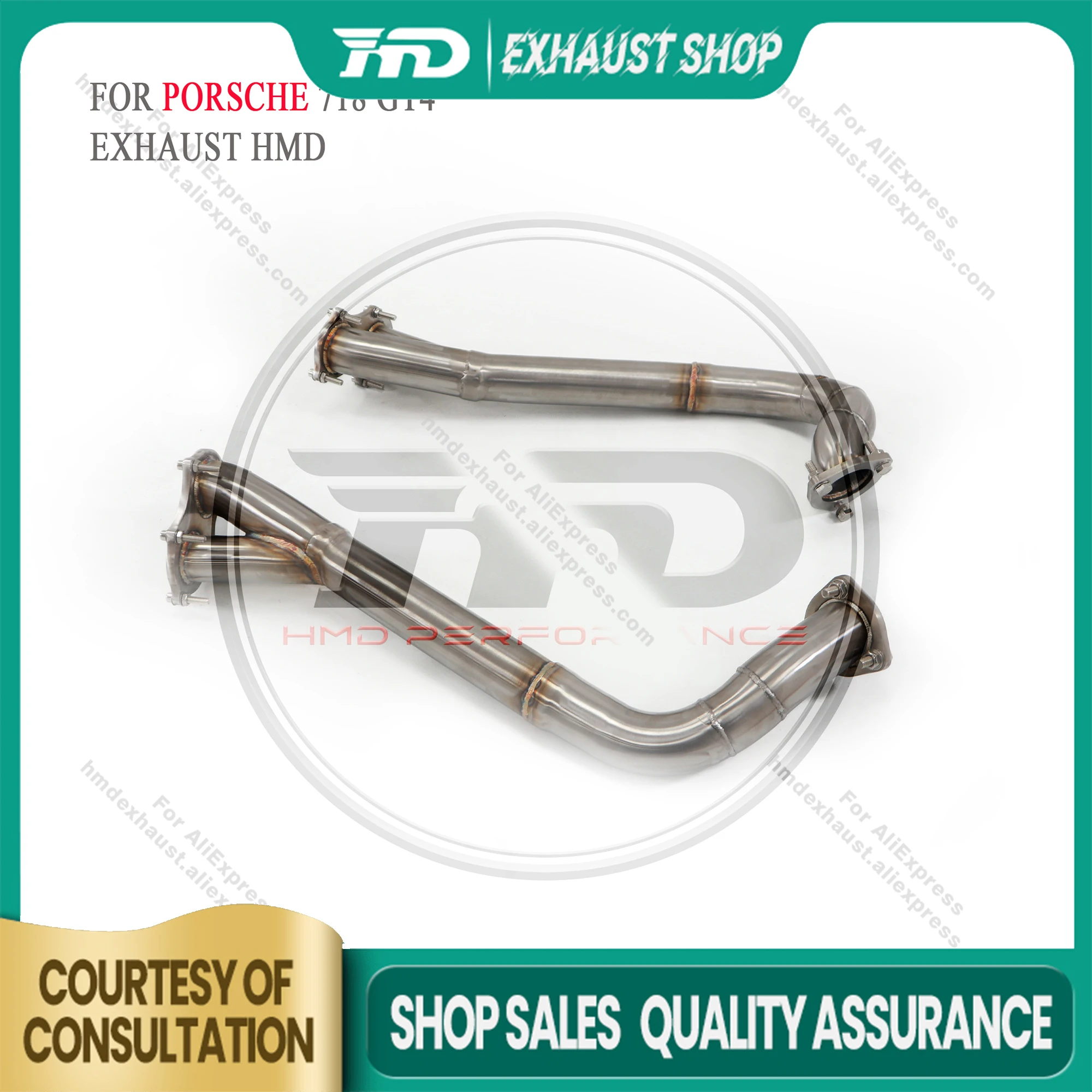 High Quality Downpipe For Porsche 718 GT4 4.0L Stainless Steel Exhaust System High Flow Performance Discount Price HMD 
High Quality Downpipe For Porsche 718 GT4 4.0L Stainless Steel Exhaust System High Flow Performance Discount Price HMD