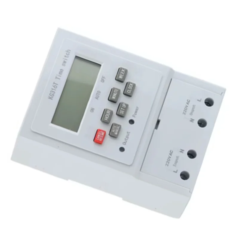 AT19-220V LCD Display KG316T Din Rail Time Switch Microcomputer Time Control Switch Strong Anti-Interference Ability
AT19-220V LCD Display KG316T Din Rail Time Switch Microcomputer Time Control Switch Strong Anti-Interference Ability