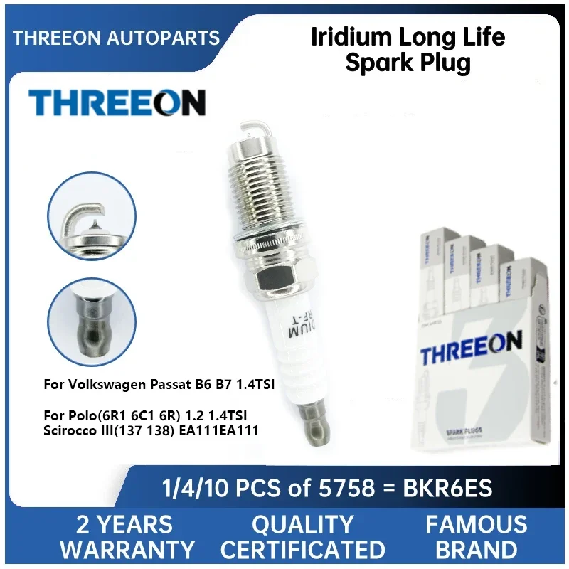 KIRSTEN Iridium Spark Plug for Volkswagen Passat B6 B7 1.4TSI Polo(6R1 6C1 6R) 1.2 1.4TSI Scirocco III(137 138) EA111 KSP5758
KIRSTEN Iridium Spark Plug for Volkswagen Passat B6 B7 1.4TSI Polo(6R1 6C1 6R) 1.2 1.4TSI Scirocco III(137 138) EA111 KSP5758