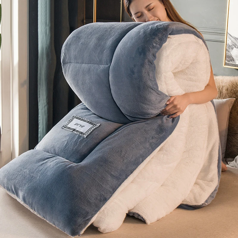 Super warm lamb velvet winter quilt thickened dormitory comforter single student autumn winter quilt core double space quilt
Super warm lamb velvet winter quilt thickened dormitory comforter single student autumn winter quilt core double space quilt