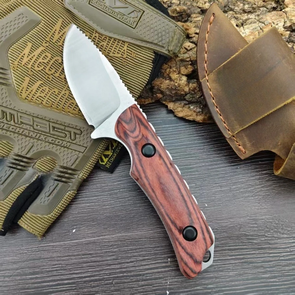Outdoor Hunting Portable Fixed Blade Knife Serrated Spine Design 8Cr13Mov Blade Wood Handle EDC Camping Pocket Straight Knives
Outdoor Hunting Portable Fixed Blade Knife Serrated Spine Design 8Cr13Mov Blade Wood Handle EDC Camping Pocket Straight Knives