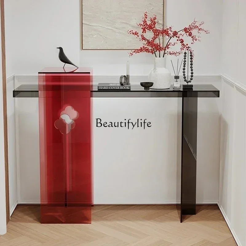 13Modern simple entrance door, entrance table, acrylic light luxury entrance foyer against the wall, end view table
13Modern simple entrance door, entrance table, acrylic light luxury entrance foyer against the wall, end view table